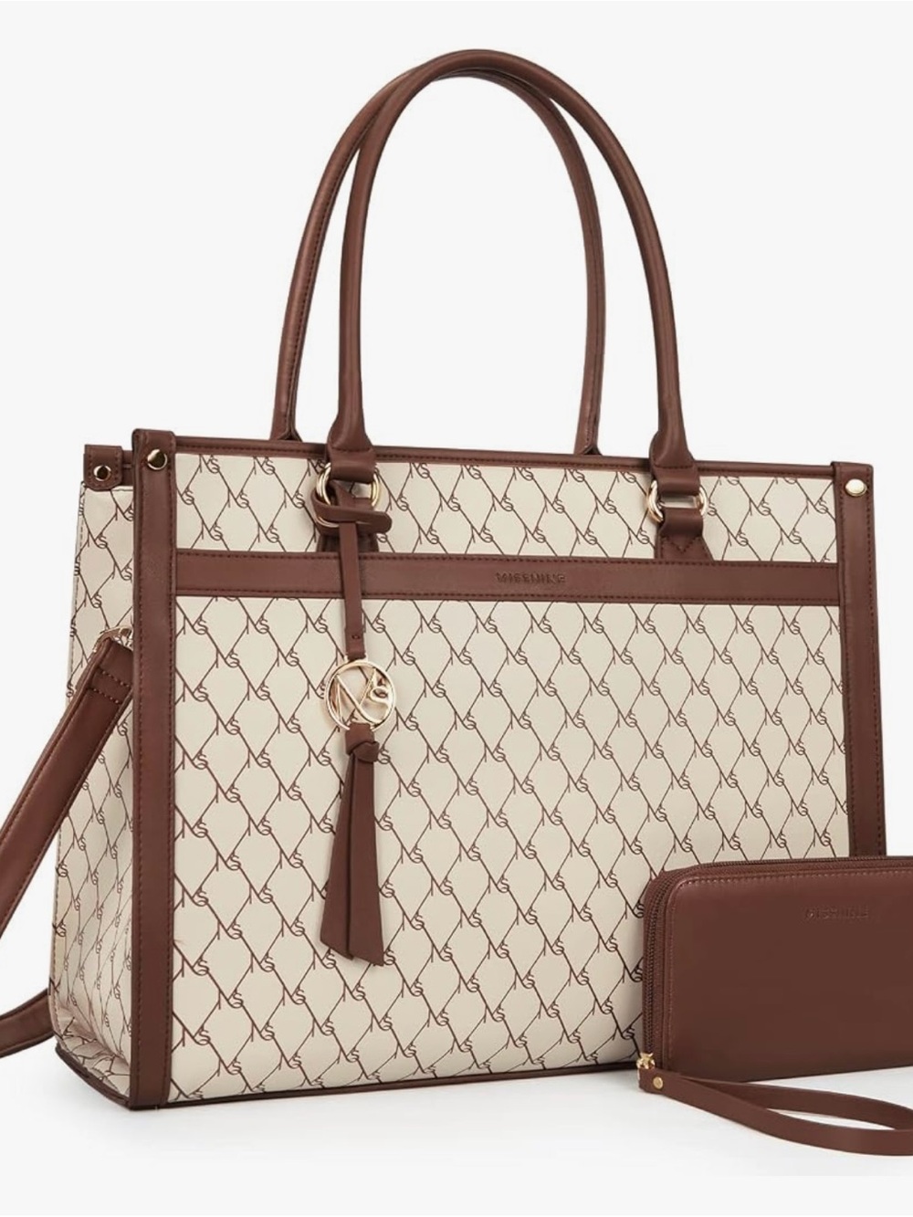 Professional Women's 2-Piece Work Shoulder Bag & Matching Wallet Set AD6
